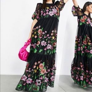 ASOS embroidered maxi dress